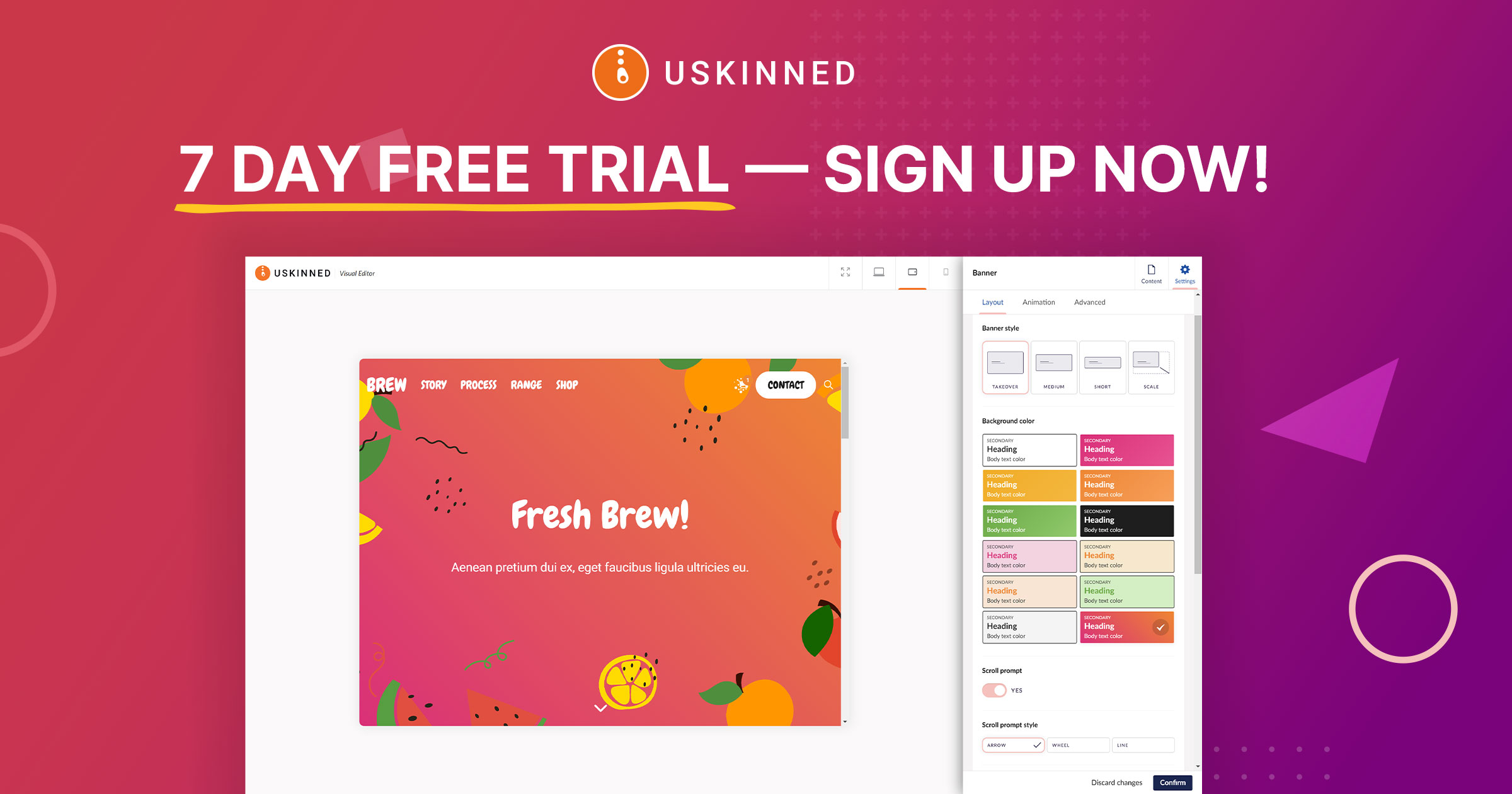 7 day free trial — sign up now!