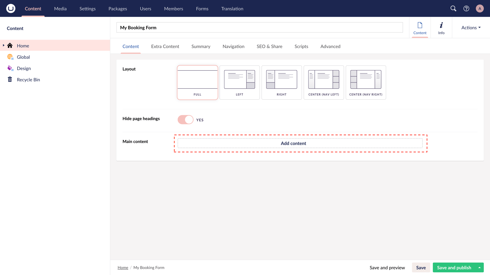 Add a modular component to uSkinned for Umbraco website.